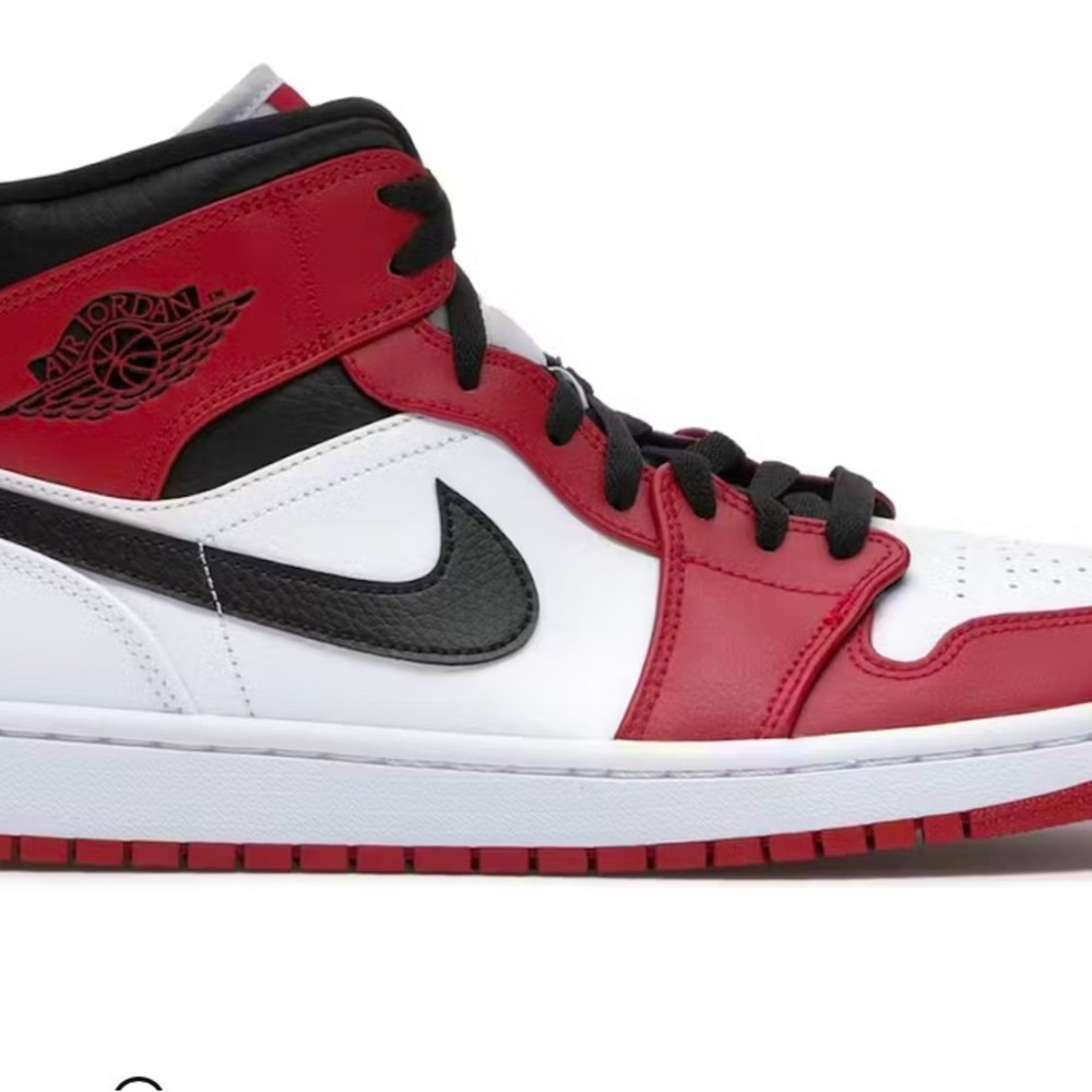 Nike Air Jordan 1 Mid Red Black White Sneakers